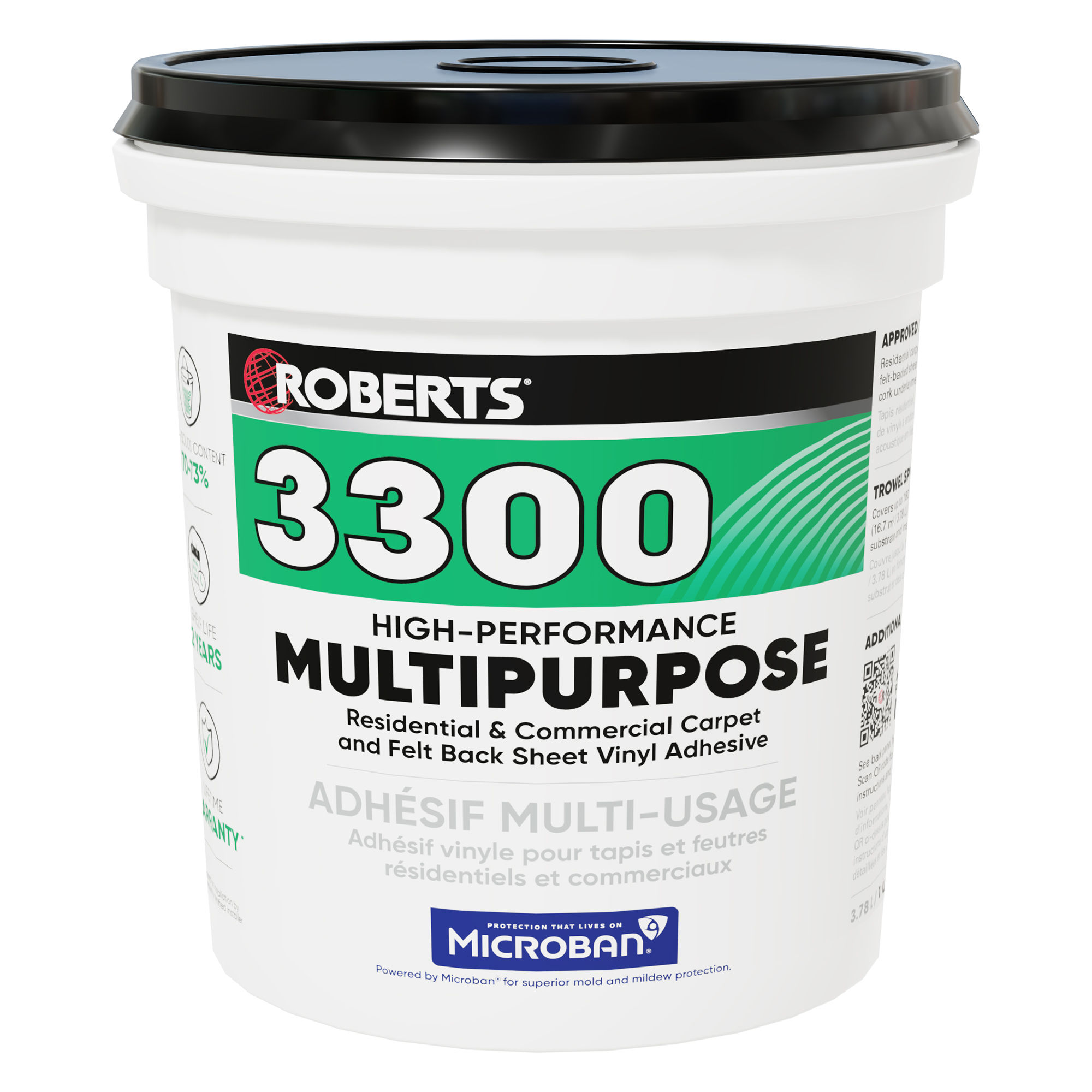 roberts - high performance multipurpose adhesive - 1 gal. (3.78 l) 1 roberts - high performance multipurpose adhesiv…
