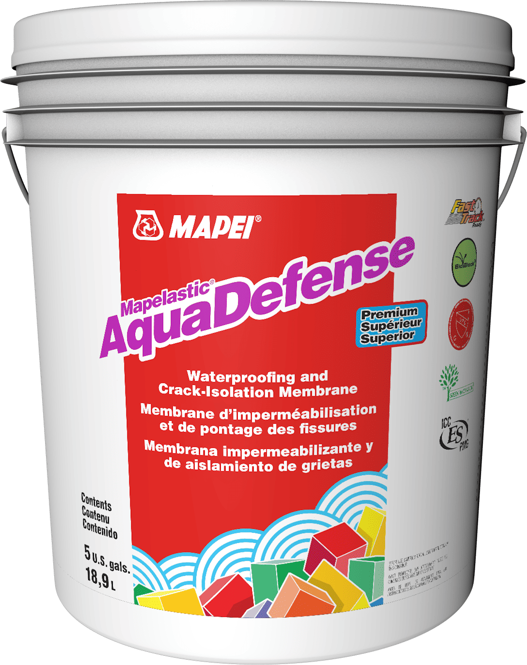 mapei - aquadefense premium waterproofing & crack-isolation membrane - 18.9 l 1 mapei - aquadefense premium waterproofing & crac…