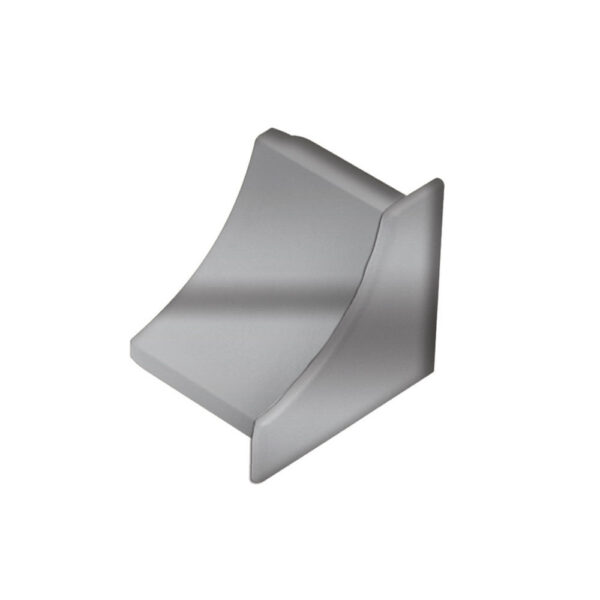 Schluter - DILEX-HKU End Cap with 3/8" (10 mm) Radius - Stainles…