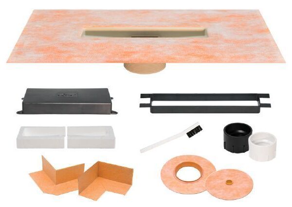 Schluter - KERDI-LINE-VARIO Flange Kit Polypropylene with A…