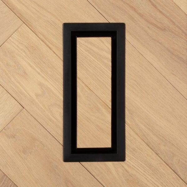 Fittes - Framed Floor Vent Lite Matte Black 3" x 10"