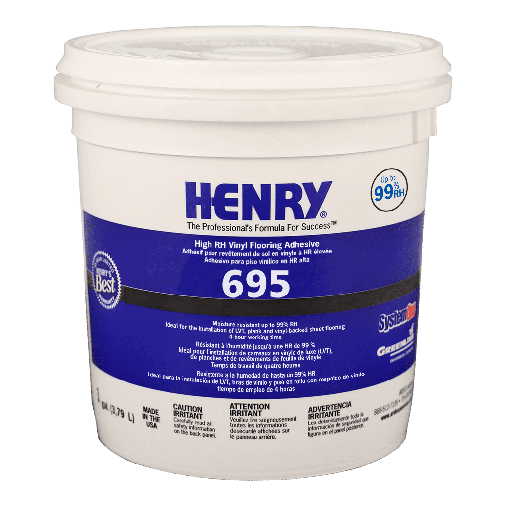 henry - 695 high rh vinyl flooring adhesive - 3.78 l 1 henry - 695 high rh vinyl flooring adhesive - 3.78 l